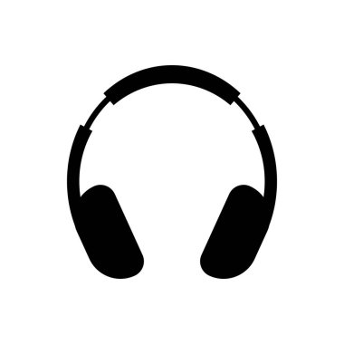 Web tasarımı için beyaz arkaplanda kulaklık simgesi.