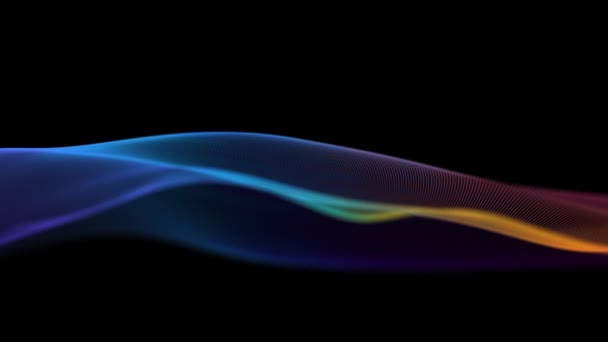 Sound Wave Technology Background Neon Futuristic Data Tech Seamless Animation — Stock Video