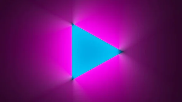 霓虹灯三角形紫色背景 未来技术紫色墙纸 — 图库照片
