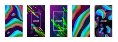 Renkli şekiller dalgalı arka plan. Akışkan gradyan arkaplan vektörü.