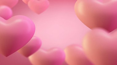 3d kırmızı kalp balonu vektörü. Sevgililer Günü romantik tasarımı,