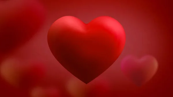 Vettore Palloncino Cuore Rosso San Valentino Sfondo Romantico Design — Vettoriale Stock