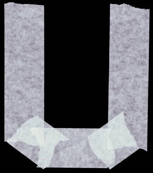 Masking Tape Letter Black Background Art Font — Stockfoto