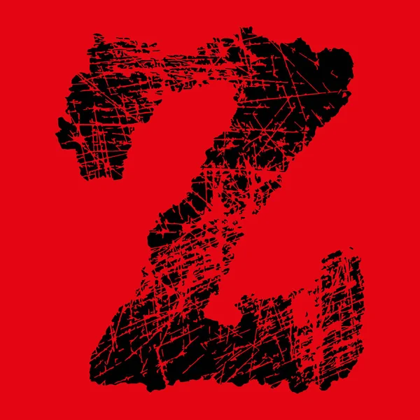 Γραμματοσειρά Grunge Διάνυσμα Τραχύ Και Γδαρμένο Γράμμα Κόκκινο Φόντο — Διανυσματικό Αρχείο