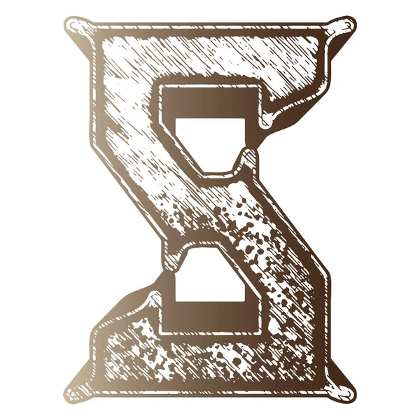 白を基調とした茶色の装飾文字 — ストックベクタ