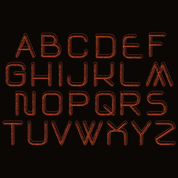 Alphabet Décoratif Moderne Art Font Illustration Vectorielle — Image vectorielle