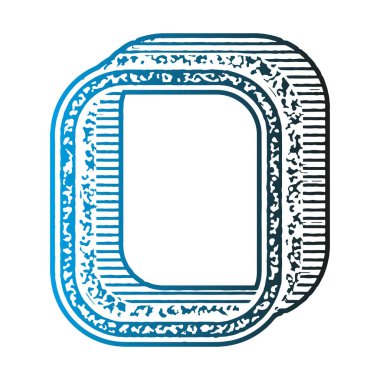 Gradyan dosyasıyla dekoratif harf. Sanat yazı tipi.