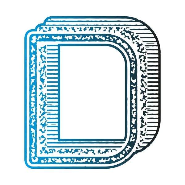 Decorative Letter Gradient Fill Art Font — Stock Vector