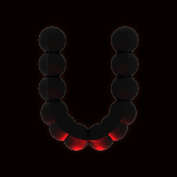 Ілюстрація Темна Містична Літера Сутінковому Червоному Світлі Символ Темряві — стокове фото