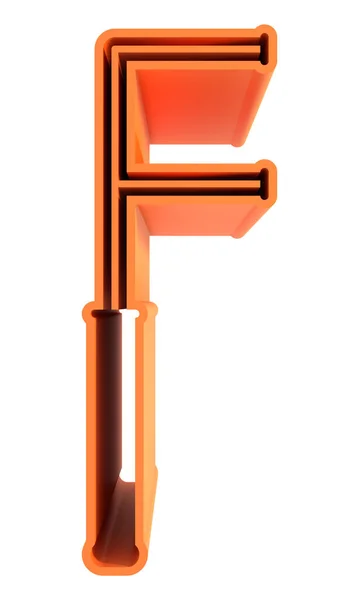 Rendered Illustration Tall Orange Letter Isolated White Background —  Fotos de Stock