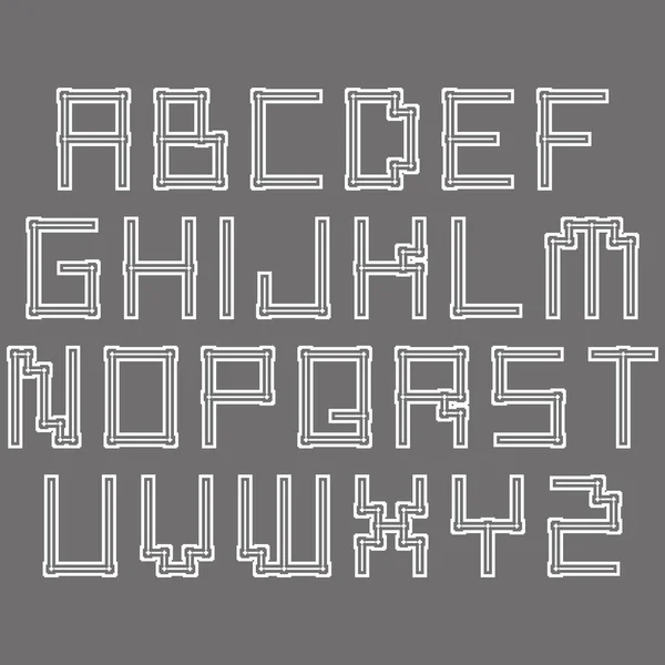 Decorative Font Vector Art Alphabet Grey Background — 图库矢量图片