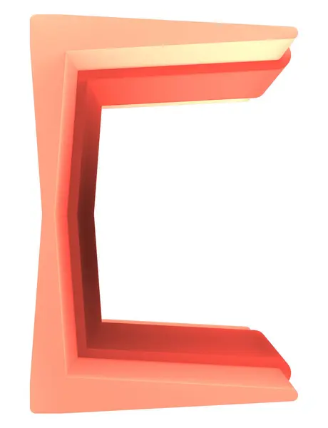 Rendered Illustration Uppercase Letter White Background Art Font — Stock Photo, Image