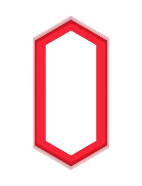 3 boyutlu resimleme. İç gölgeli katmanlı harf. Sanat yazı tipi..