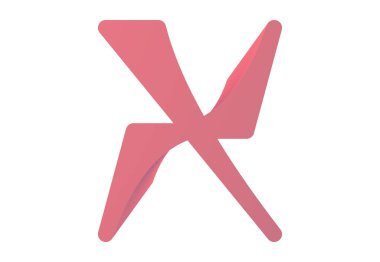 Yumuşak gölgeli 3D dekoratif harf. Sanat yazı tipi.