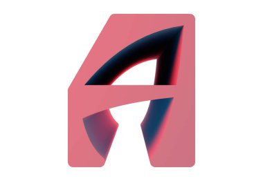 Yumuşak gölgeli 3D dekoratif harf. Sanat yazı tipi.