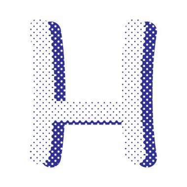 Noktalı efektli dekoratif harf beyaz arkaplanda izole edildi.