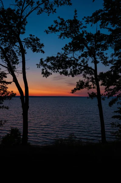 Pôr Sol Mar Verão Crepúsculo Paisagem — Fotografia de Stock