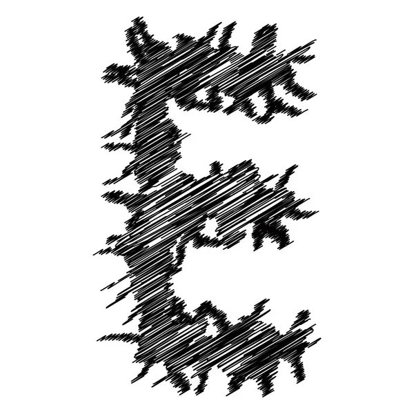 Broedstijl Decoratieve Letter Art Lettertype — Stockvector