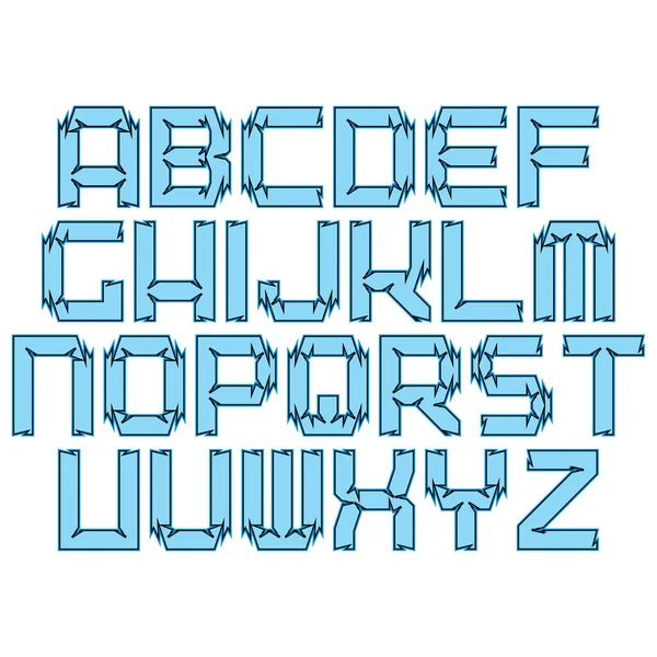 装饰向量字母表 带有白色背景上孤立的妮可 艺术字体 — 图库矢量图片