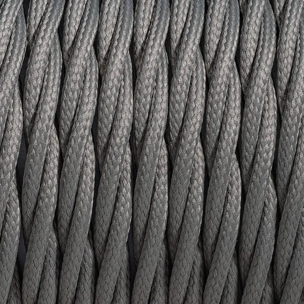 Kleurrijke Gevlochten Versnipperde Kabel Textuur Achtergrond Close Met Zichtbare Textuur — Stockfoto