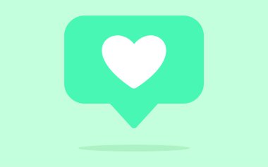 Pembe arkaplandaki düz düğme çizimi gibi yeşil