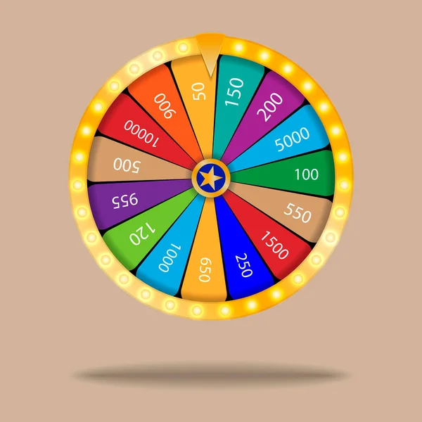 Fortune wheel spinning on light background vector illustration — Stock Vector