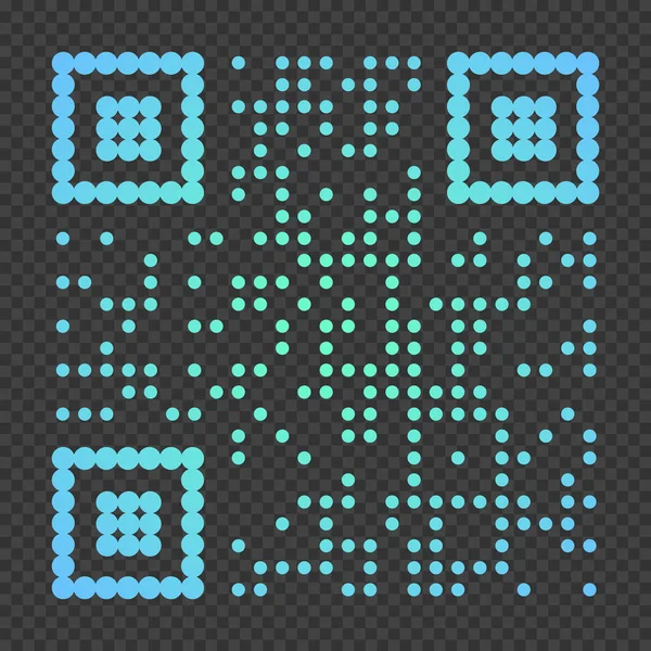 Échantillon de code QR vectoriel pour le balayage de smartphone isolé sur fond transperant. — Image vectorielle