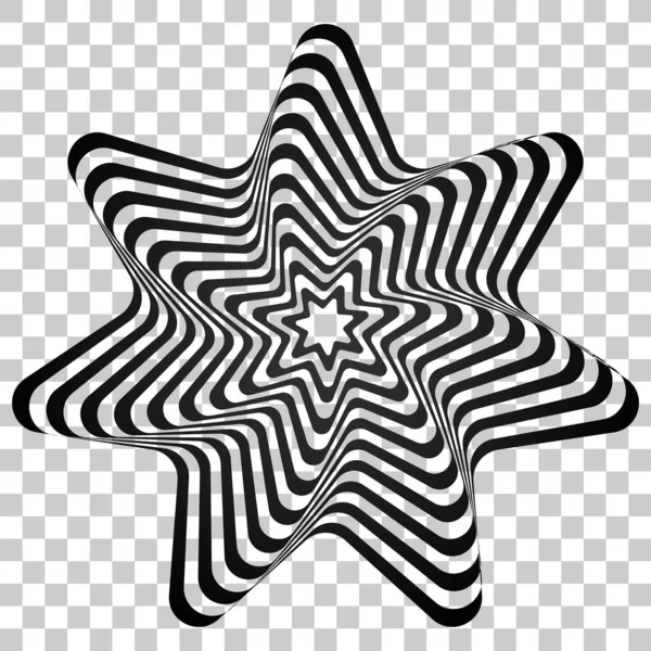 Stylized star on a transparent background design element. abstract star — Stok Vektör