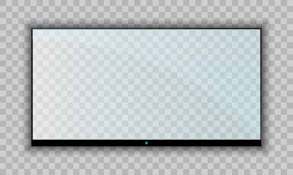 리플렉션 및 투명성 스크린 격리 tv 프레임을 빈. Lcd 모니터 벡터 일러스트입니다. Lcd 디스플레이 스크린, tv 디지털 패널 플라즈마 — 스톡 벡터