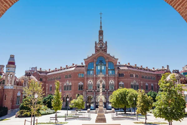 Barcelona Spanya Kutsal Haç Aziz Paul Hastanesi Santa Creu Sant — Stok fotoğraf