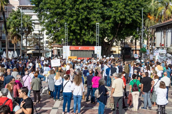 Huelva Spain October 2021 People Demonstration Public Health — Stock Photo, Image