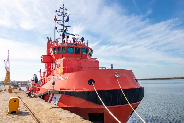 Huelva España Octubre 2021 Barco Rescate Sar Mastelero Amarrado Puerto — Foto de Stock