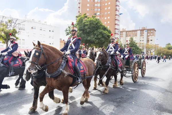 Huelva Espagne Octobre 2021 Parade Des Chevaux Bretons Hispaniques Aux — Photo