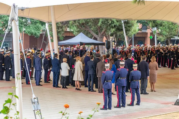 Huelva Espagne Octobre 2021 Garde Royale Espagnole Civils Sous Une — Photo