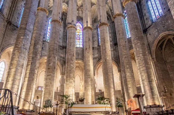 Barcelona Španělsko Září 2021 Kostel Santa Maria Del Mar Menší — Stock fotografie