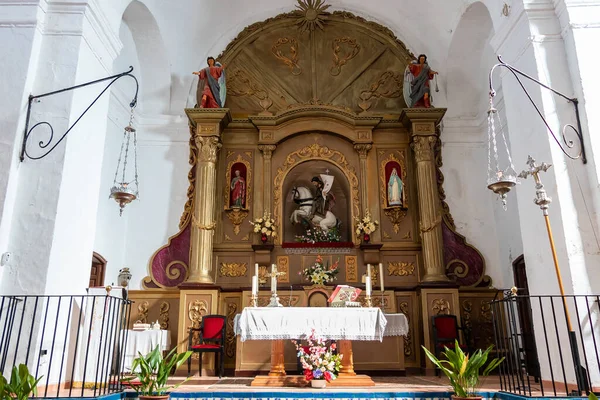 Huelva Espanha Novembro 2021 Altar Mor Retábulo Igreja Santiago Mayor — Fotografia de Stock
