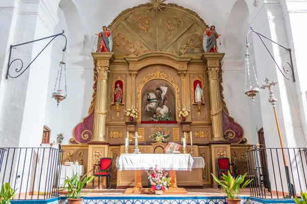 Huelva Espanha Novembro 2021 Altar Mor Retábulo Igreja Santiago Mayor — Fotografia de Stock