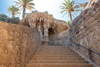 Barselona şehrinde mimar Gaudi tarafından tasarlanan ünlü Parc Gell..
