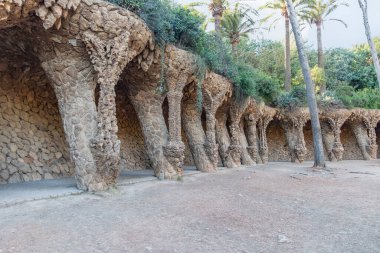 Barselona şehrinde mimar Gaudi tarafından tasarlanan ünlü Parc Gell..