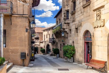 Poble Espanyol - Barselona 'daki İspanyol Köyü, Katalonya, İspanya.