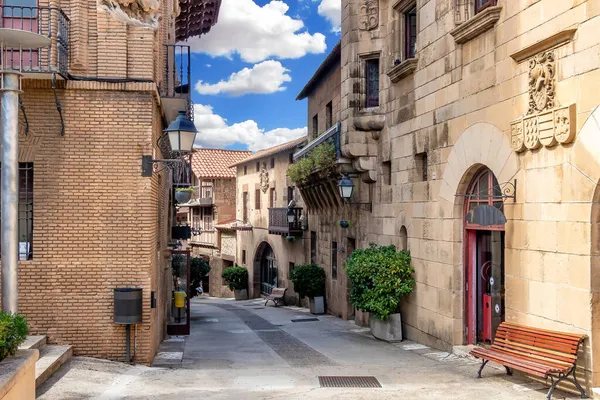 Poble Espanyol - Barselona 'daki İspanyol Köyü, Katalonya, İspanya.