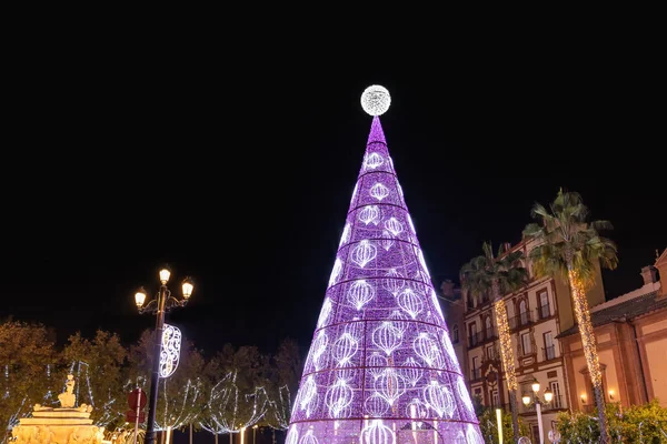 Christmas Tree Puerta Jerez Jerez Door Seville Andalusia Spain — Stock Photo, Image