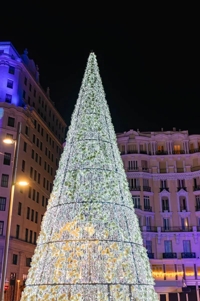 Christmas Tree Madrid Spain — Stock Photo, Image