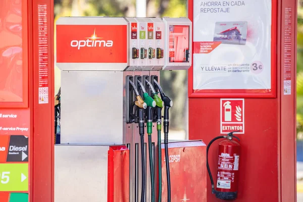 Huelva España Marzo 2022 Gasolinera Una Gasolinera Cepsa Estación Servicio — Foto de Stock