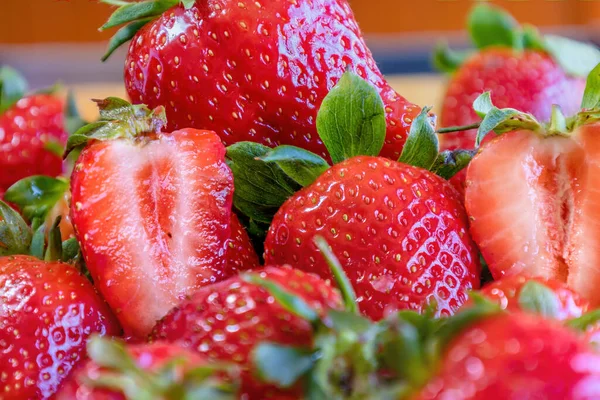 Frische Erdbeeren Einer Schüssel — Stockfoto