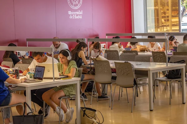 Huelva Spain May 2022 Students Preparing Exams Bookstore University Huelva — Fotografia de Stock