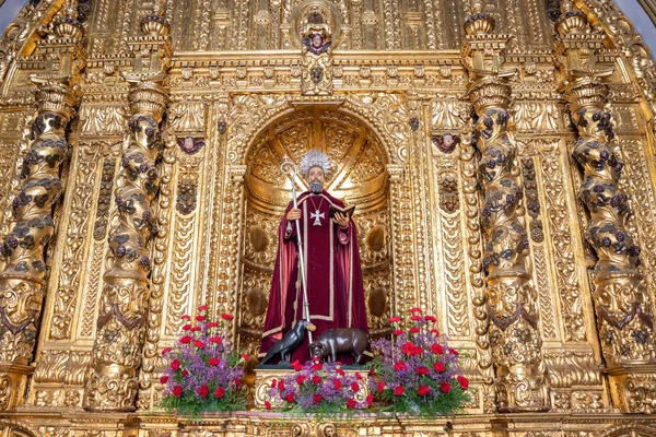 Trigueros Huelva Spain April 2022 Sculpture San Antonio Abad Saint — Stock Photo, Image