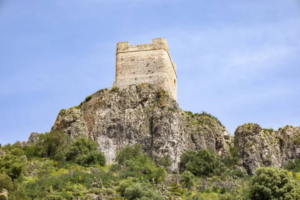 Torre Del Tributo Del Castello Zahara Sierra Cadice Andalusia Spagna — Foto Stock