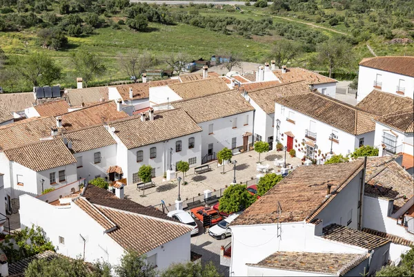 Veduta Aerea Del Villaggio Zahara Sierra Cadice Andalusia Spagna Itinerario — Foto Stock