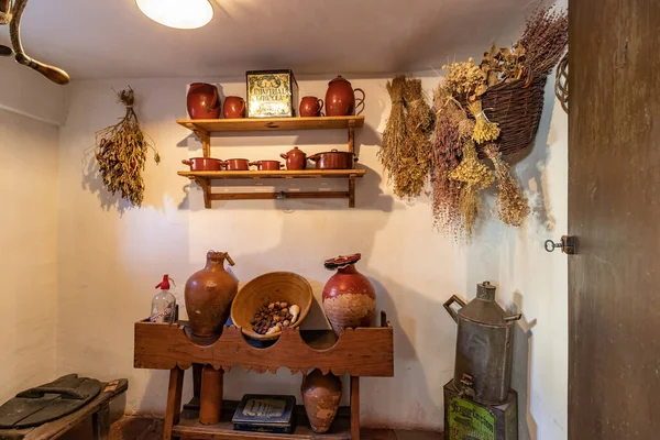 Segovia España Octubre 2017 Menaje Cocina Vintage Una Casa Rústica —  Fotos de Stock